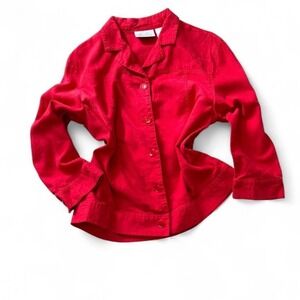 Vintage Linen Blend‎ Button Down Top